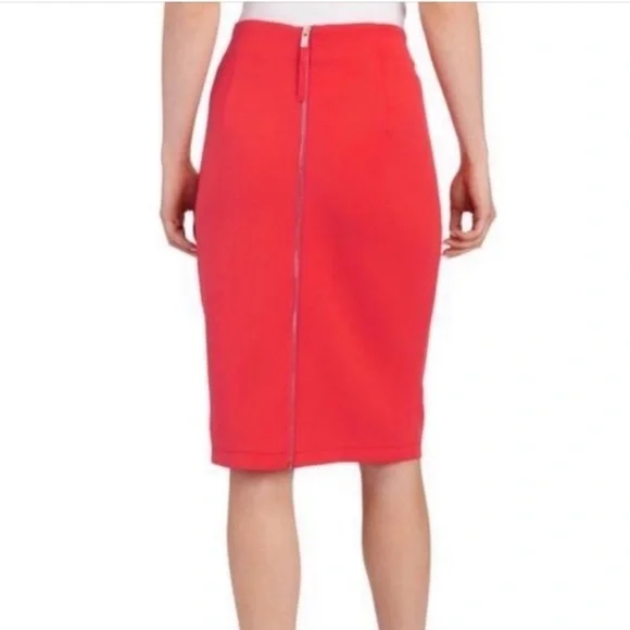 Carmen Marc Valvo Exposed Back Zipper Fitted PencilSkirt NWT